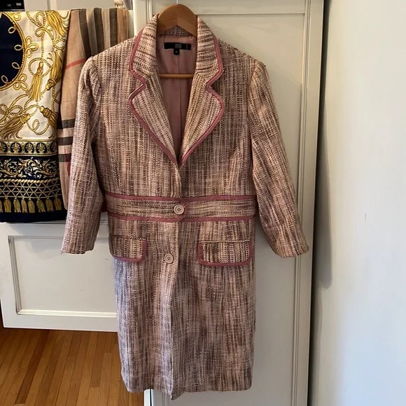 Women's Boutique Pink Jacket Pea Coat - Picture 4 of 13